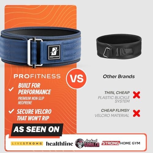 ProFitness Weightlifting Belt for Men & Women - 4'' Wide Aut...