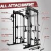 RitFit M1 Smith Machine with Cable Crossover System, Multi-F...