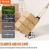 VEVOR Stair Climbing Cart, 220 lbs Load Capacity, Foldable H...