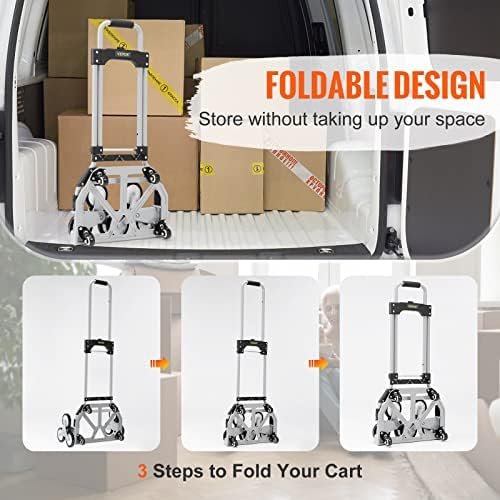 VEVOR Stair Climbing Cart, 220 lbs Load Capacity, Foldable H...