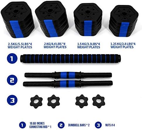 VIVITORY Dumbbell Sets Adjustable Weights, Free Weights Dumb...
