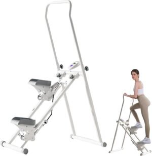Vertical Climber Machine, Adjustable Exercise Climber Traine...