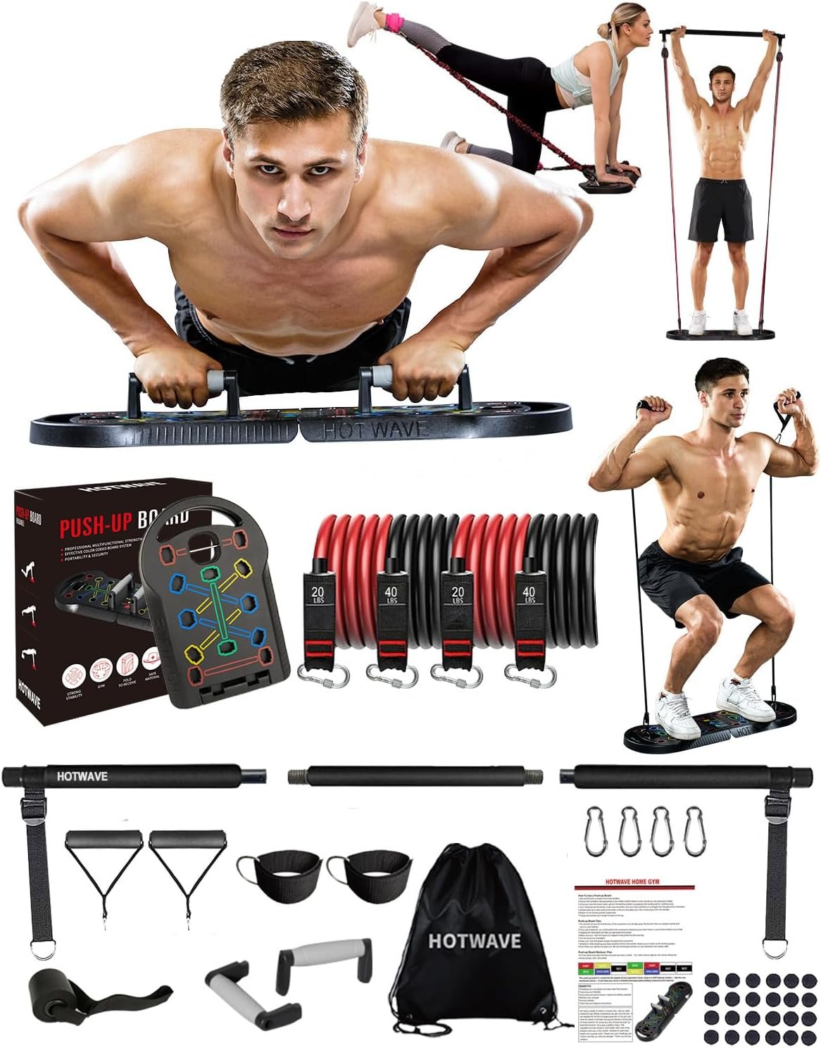 Unleash Your Strength: HOTWAVE 20-in-1 Push Up Board Review
