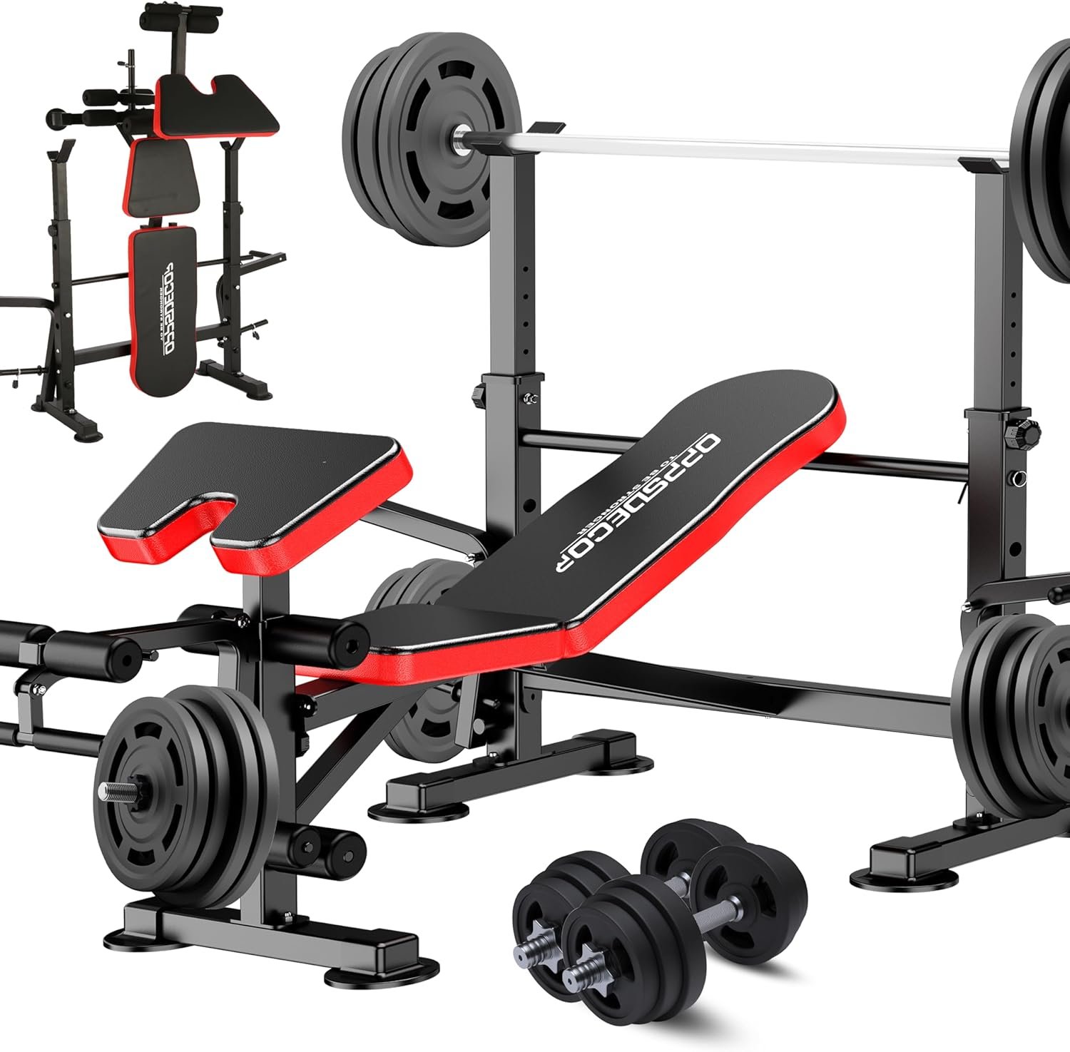Unleash Your Strength: OPPSDECOR 6-in-1 Weight Bench Set Review