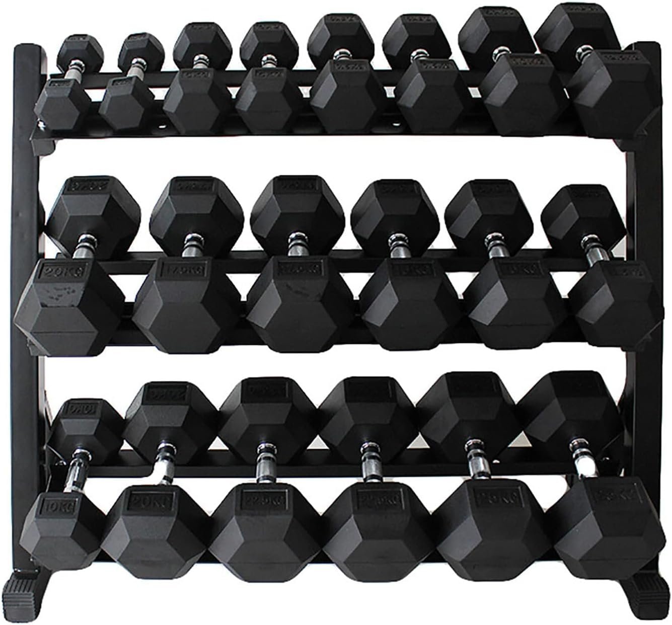 Elevate Your Workout: The Ultimate Guide to 100-550 lbs Rubber Hex Dumbbells with Rack