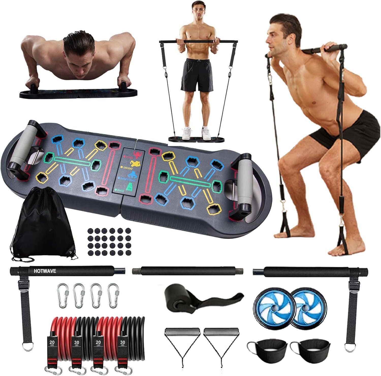 Unleash Your Fitness Potential: HOTWAVE's 20-in-1 Home Workout Equipment Review