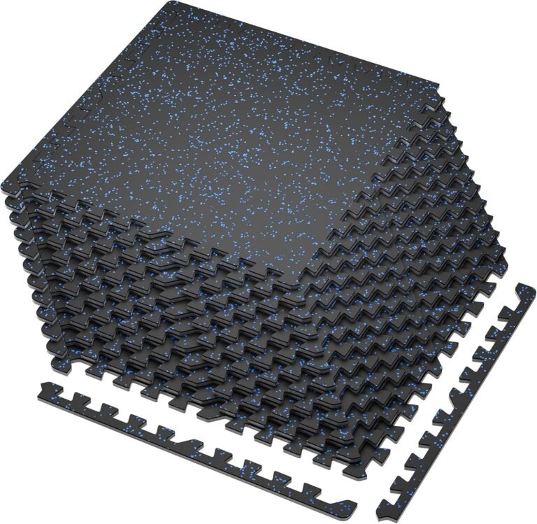 Transform Your Home Gym: Review of SUPERJARE 0.4'' Thick Rubber Top Exercise Mats