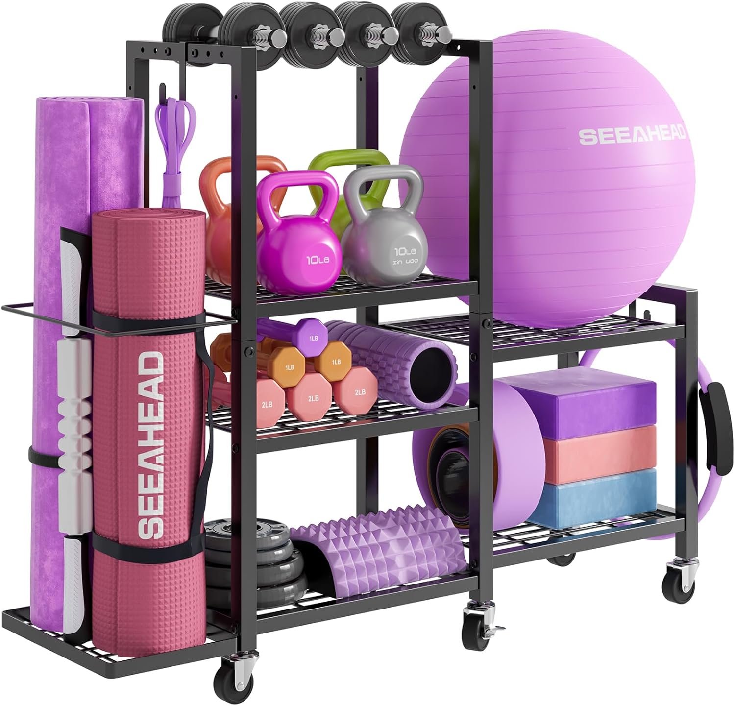 Maximize Your Home Workout Space: A Review of the 6-Tier Gym Storage Rack